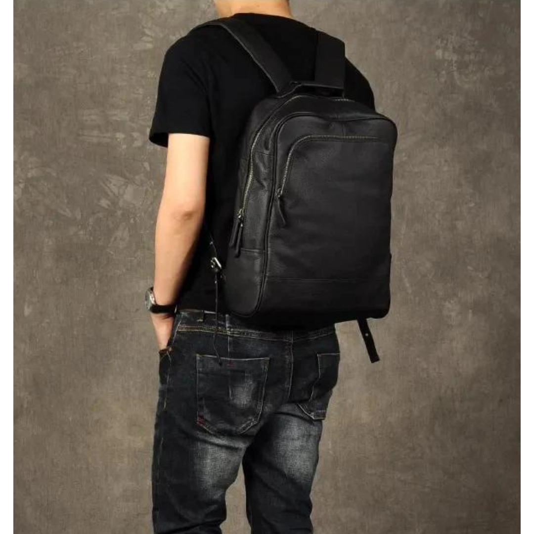 Genuine Leather Backpack for Men's-AVENZIE