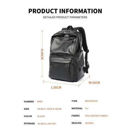 Waterproof Leather Backpack for Men-AVENZIE