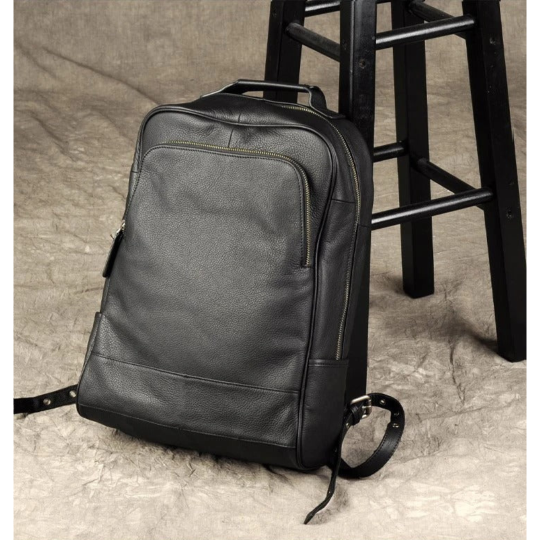 Genuine Leather Backpack for Men's-AVENZIE