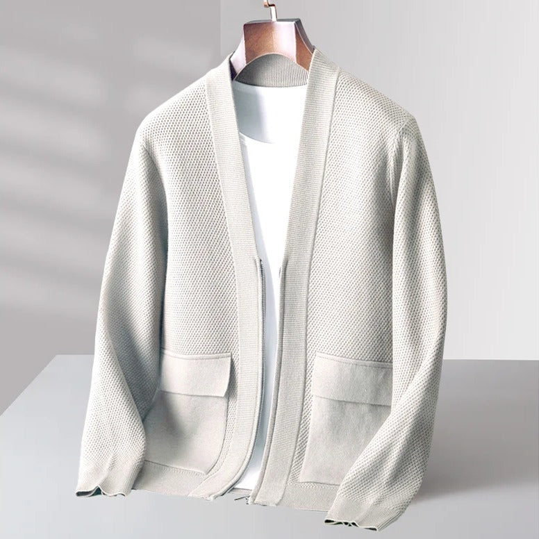 Anthony-Rêmy Premium Virgin Wool Cardigan-AVENZIE