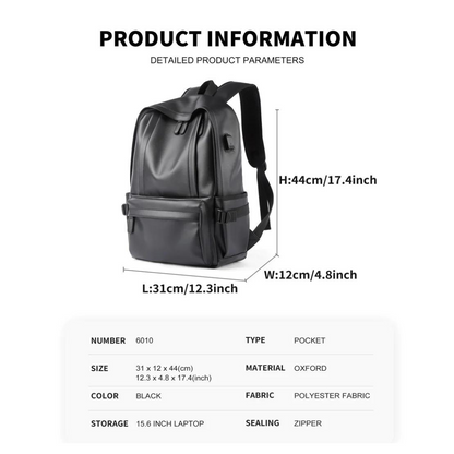 Waterproof Leather Backpack for Men-AVENZIE