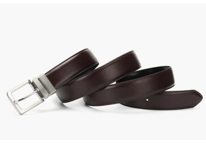 Men's Leather Belt Reversible Buckle-AVENZIE