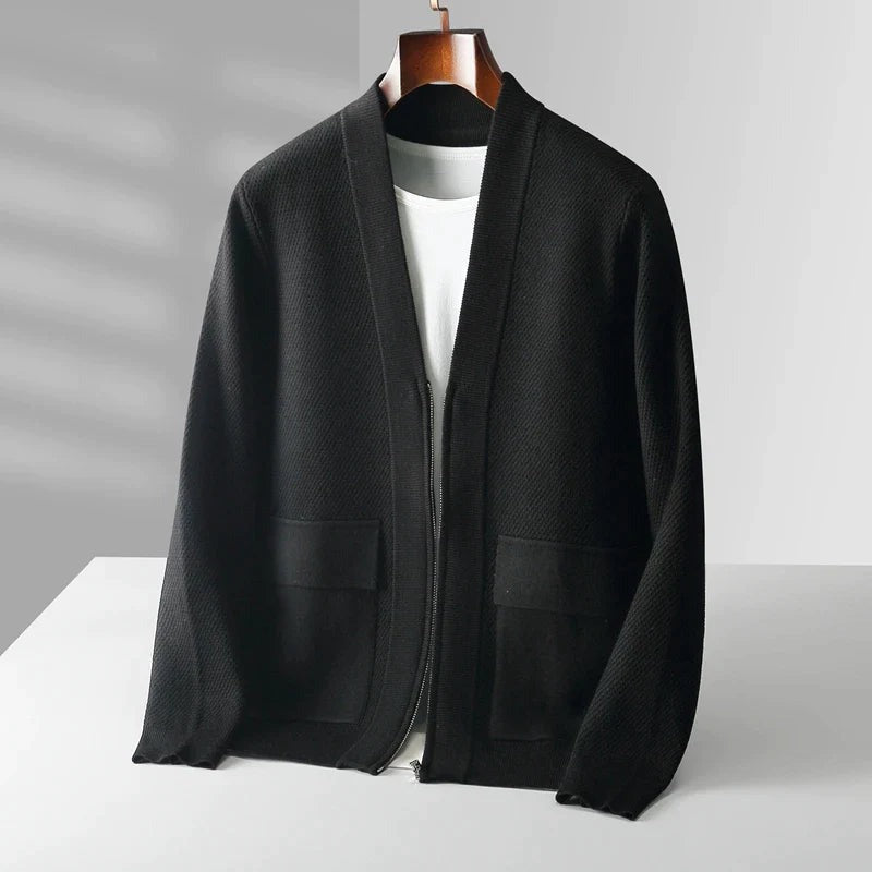 Anthony-Rêmy Premium Virgin Wool Cardigan-AVENZIE