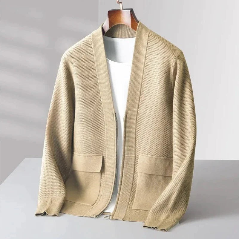 Anthony-Rêmy Premium Virgin Wool Cardigan-AVENZIE